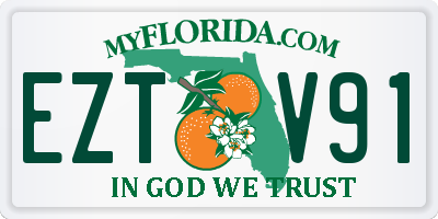 FL license plate EZTV91