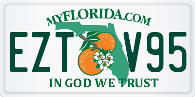 FL license plate EZTV95