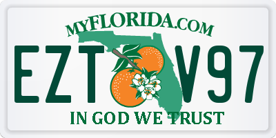 FL license plate EZTV97