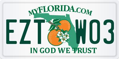 FL license plate EZTW03