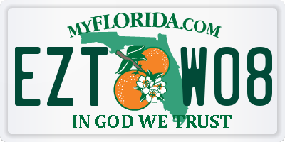 FL license plate EZTW08