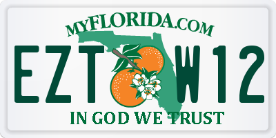 FL license plate EZTW12