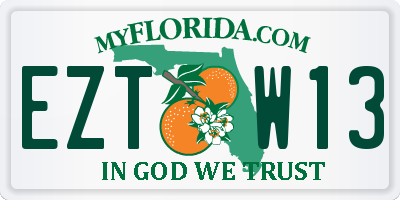 FL license plate EZTW13