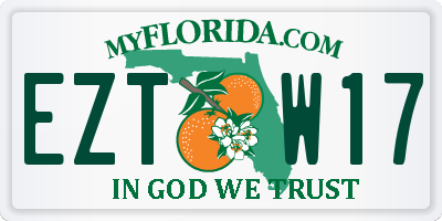 FL license plate EZTW17