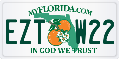 FL license plate EZTW22