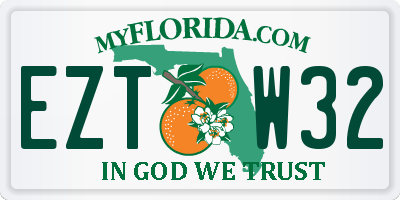 FL license plate EZTW32