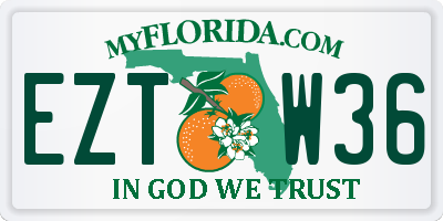 FL license plate EZTW36