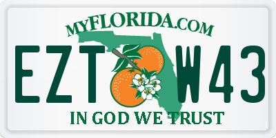 FL license plate EZTW43