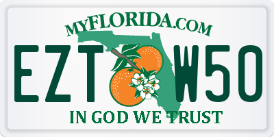 FL license plate EZTW50