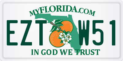 FL license plate EZTW51