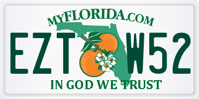 FL license plate EZTW52