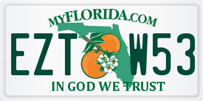 FL license plate EZTW53