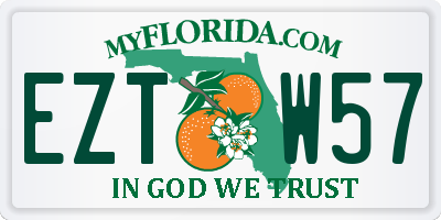 FL license plate EZTW57