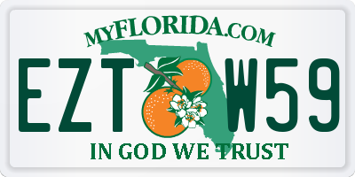 FL license plate EZTW59