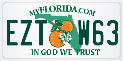 FL license plate EZTW63