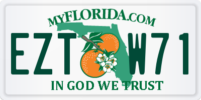 FL license plate EZTW71