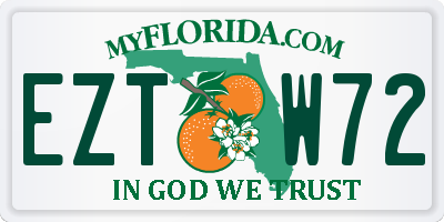 FL license plate EZTW72