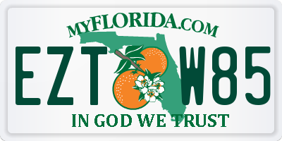 FL license plate EZTW85