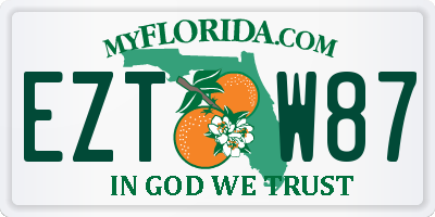 FL license plate EZTW87