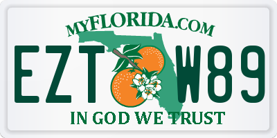 FL license plate EZTW89