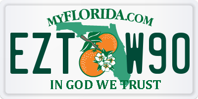 FL license plate EZTW90