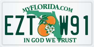 FL license plate EZTW91