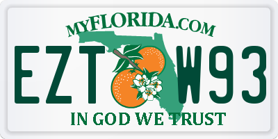 FL license plate EZTW93