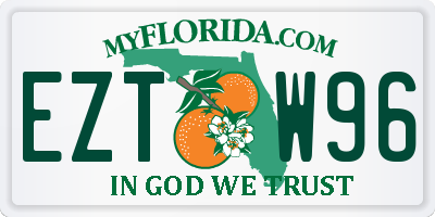 FL license plate EZTW96