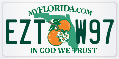 FL license plate EZTW97