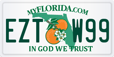 FL license plate EZTW99