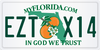 FL license plate EZTX14