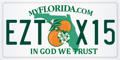 FL license plate EZTX15