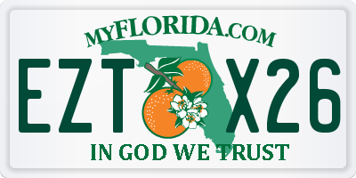 FL license plate EZTX26