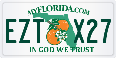 FL license plate EZTX27