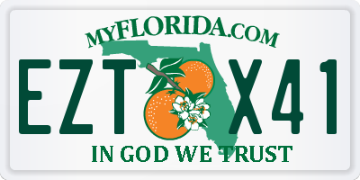 FL license plate EZTX41