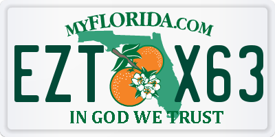 FL license plate EZTX63