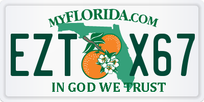 FL license plate EZTX67