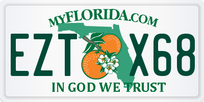 FL license plate EZTX68