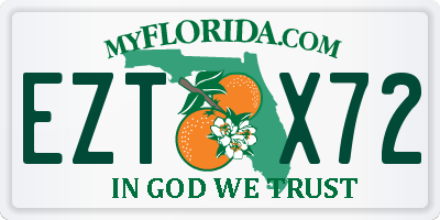 FL license plate EZTX72