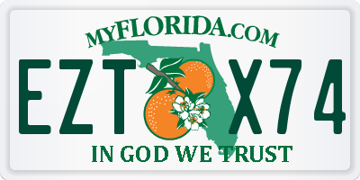 FL license plate EZTX74