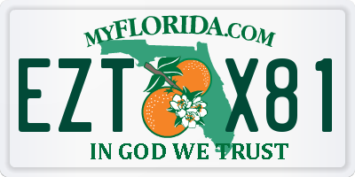 FL license plate EZTX81