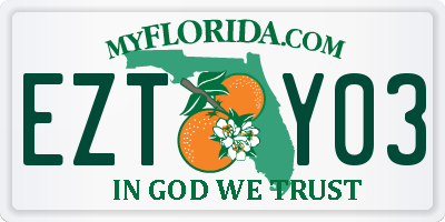 FL license plate EZTY03