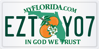 FL license plate EZTY07