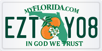 FL license plate EZTY08