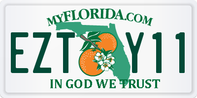 FL license plate EZTY11