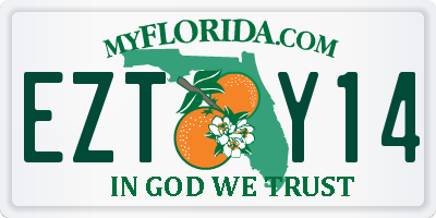 FL license plate EZTY14