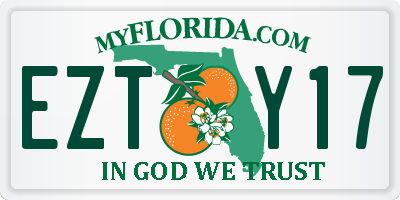 FL license plate EZTY17