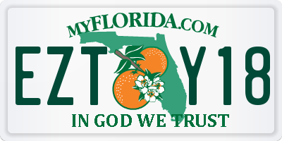 FL license plate EZTY18