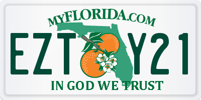 FL license plate EZTY21