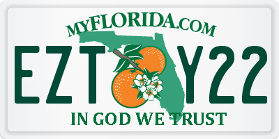 FL license plate EZTY22